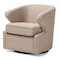 Baxton Studio Finley Mid-century Modern Beige Upholstered Swivel Armchair 123-6950 - alternate 4